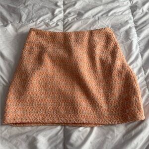 Le Lis Coral Tweed Mini Skirt